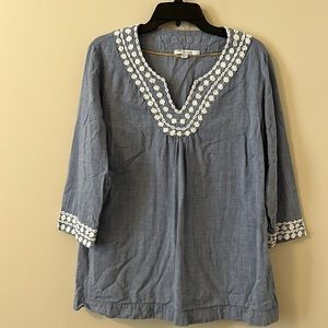 Boden Blue and White Top, US size 16, Good Used Condition